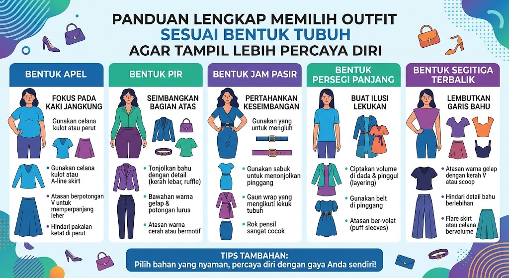 Memilih Outfit Sesuai Bentuk Tubuh