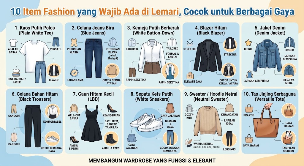 Item Fashion yang Wajib Ada